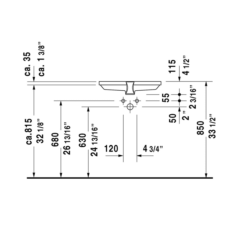 2nd Floor Bathroom Sink - Under Mount - 22" Ceramic/White