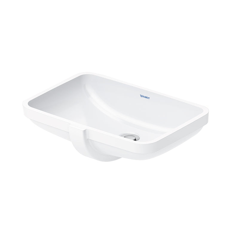 Duravit No.1 Rectangular Bathroom Sink - Under Mount - 21" Ceramic/Gloss White