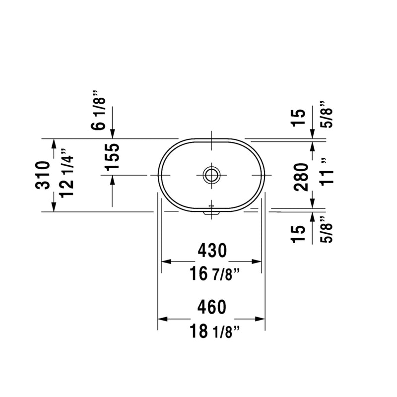 Foster Oval Bathroom Sink - Under Mount - 17" Ceramic/White