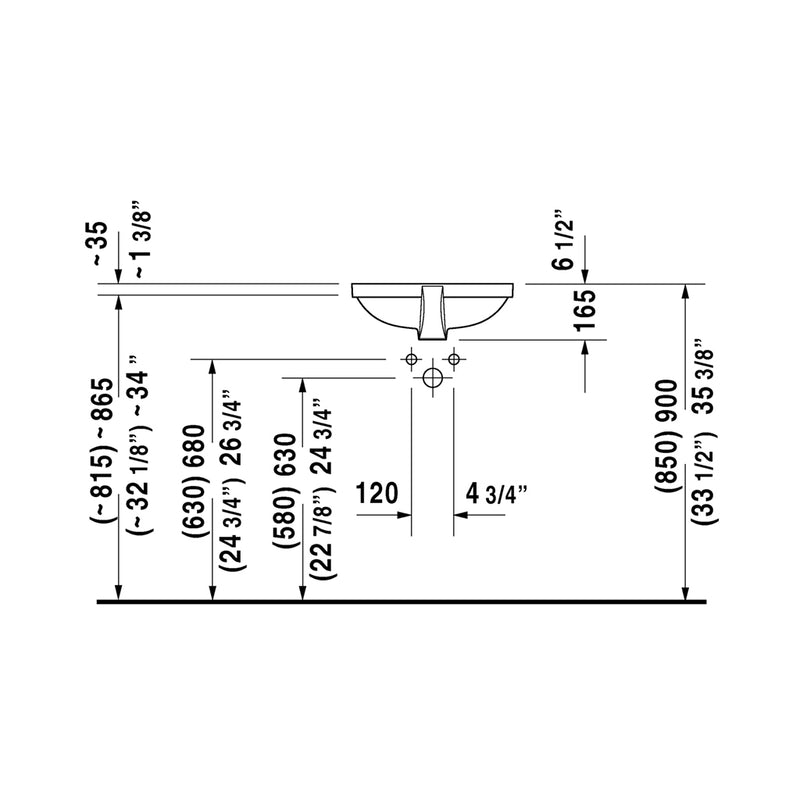 Foster Oval Bathroom Sink - Under Mount - 17" Ceramic/White