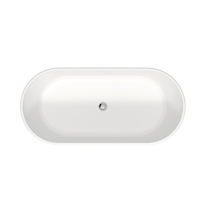 D-Neo Oval Bathtub - Free Standing - 63" Solid Surface/White