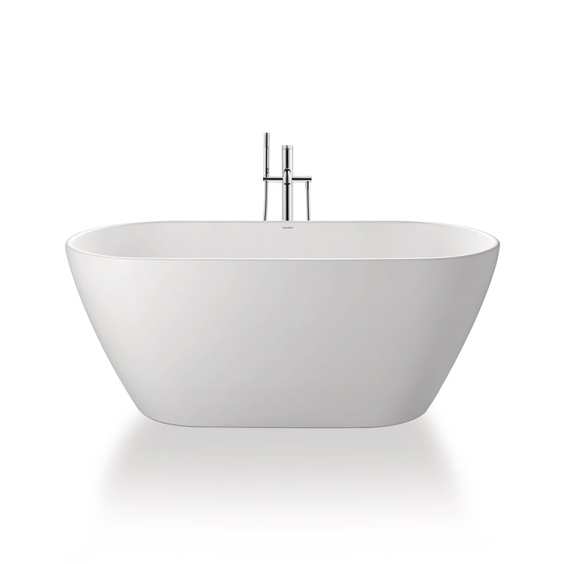 D-Neo Oval Bathtub - Free Standing - 63" Solid Surface/White