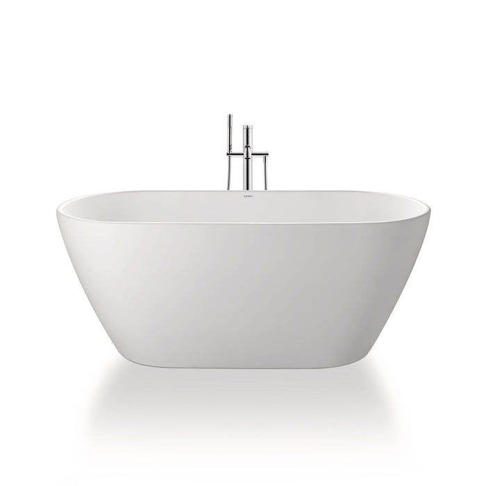 D-Neo Oval Bathtub - Free Standing - 63" Solid Surface/White