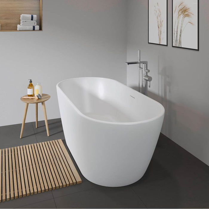 D-Neo Oval Bathtub - Free Standing - 63" Solid Surface/White