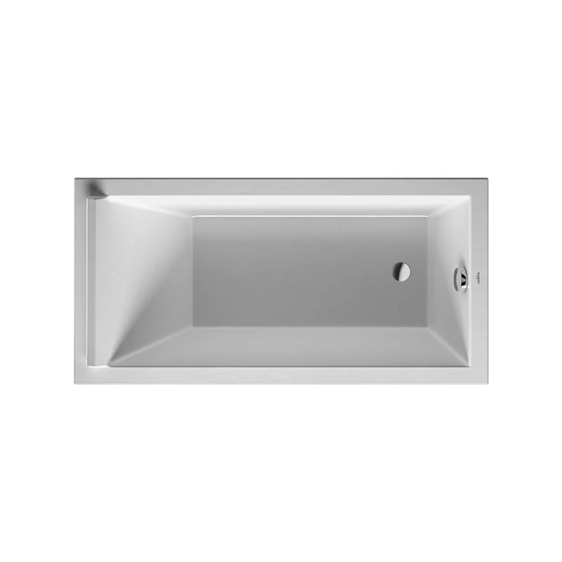 Starck Reversible Drain Bathtub - Drop-In - 59" Acrylic/Gloss White