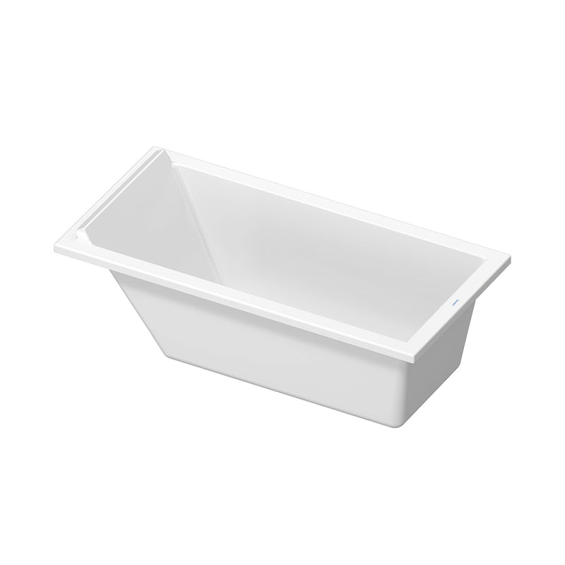 Starck Reversible Drain Bathtub - Drop-In - 59" Acrylic/Gloss White