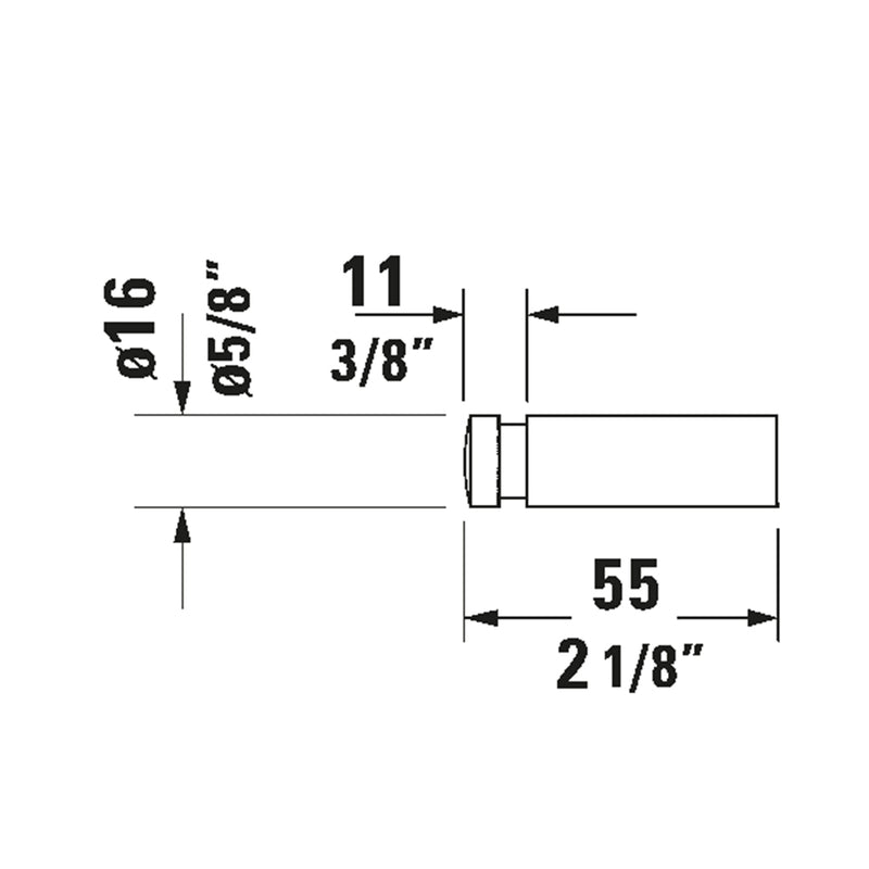 D-Code Single Hook - Wall Mount - 2" Brass/Polished Chrome
