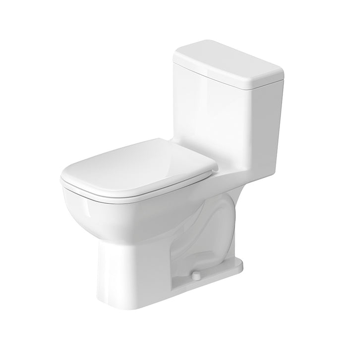 D-Code Complete Single Flush Left Lever One Piece Toilet - Floor Mount - 16" Porcelain/White
