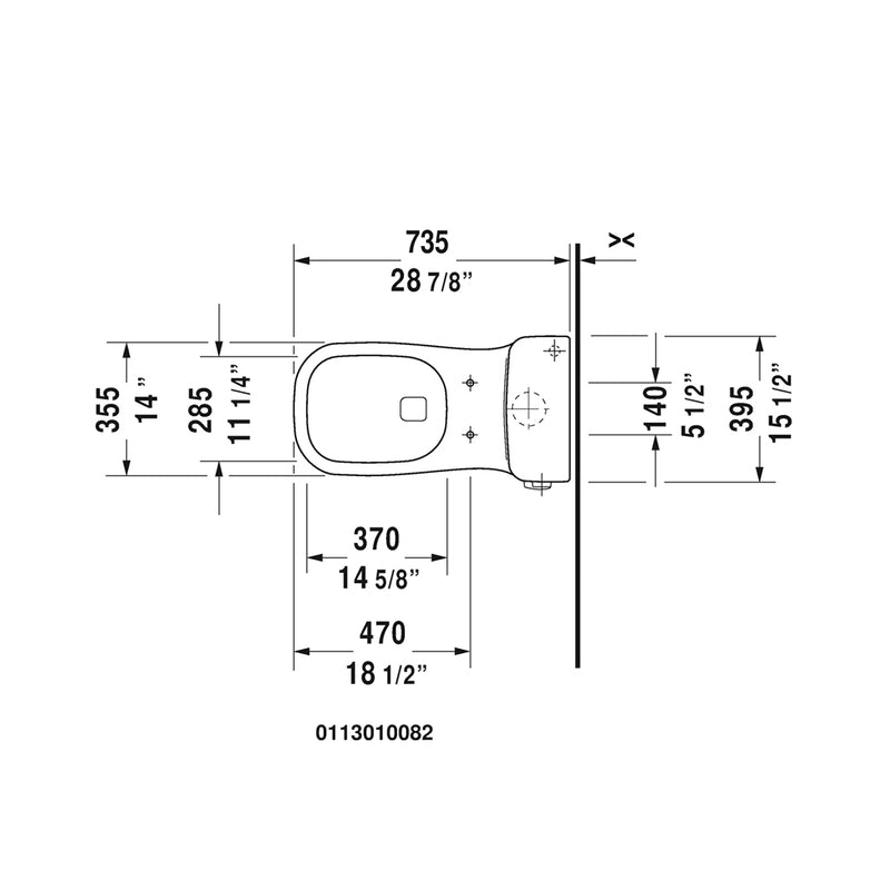 D-Code Complete Single Flush Left Lever One Piece Toilet - Floor Mount - 16" Porcelain/White