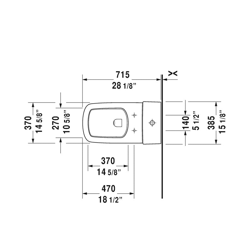 DuraStyle Complete Dual Flush One Piece Toilet - Floor Mount - 16" Porcelain/White