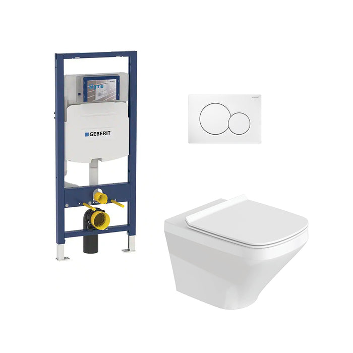 DuraStyle Complete System Rimless Wall Toilet - Wall Mount - 15" Porcelain/White