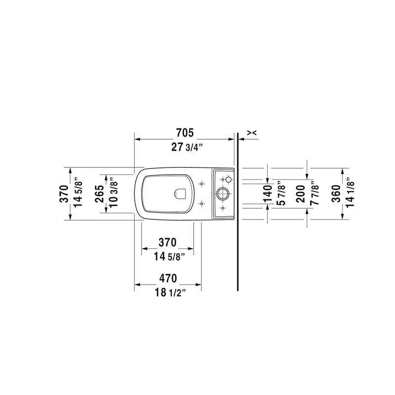 DuraStyle Elongated Complete Dual Flush Two Piece Toilet - Floor Mount - 16" Ceramic/White