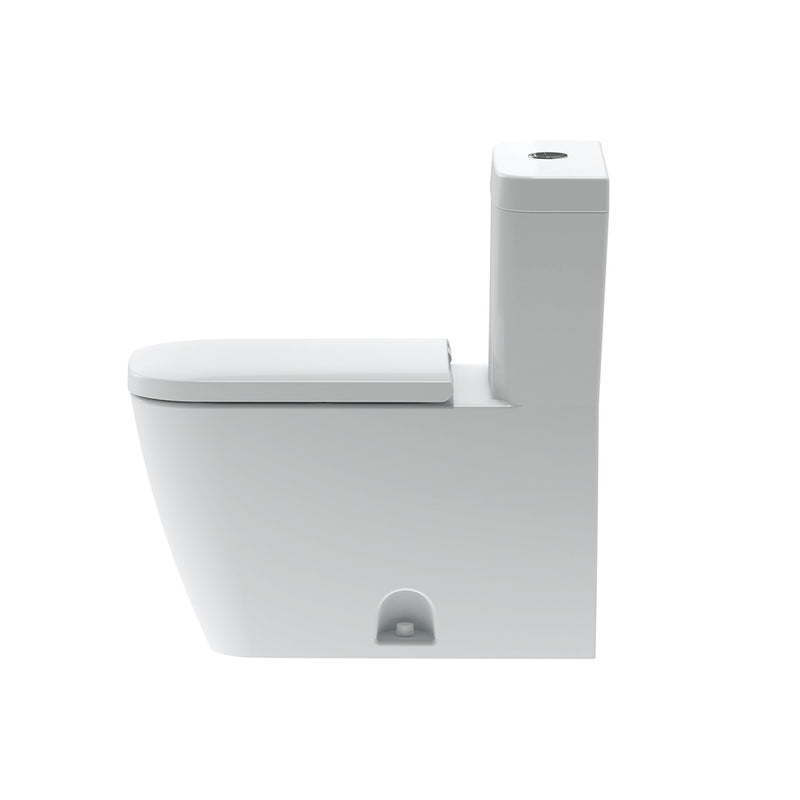 Happy D.2 Elongated Complete Dual Flush One Piece Toilet - Floor Mount - 16" Vitreous China/White