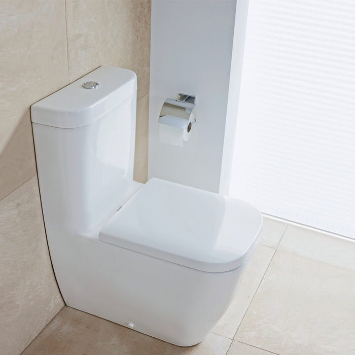 Happy D.2 Elongated Complete Dual Flush One Piece Toilet - Floor Mount - 16" Vitreous China/White