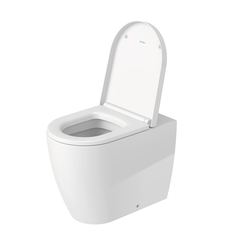 Me By Starck Round Complete Floor Toilet - Floor Mount - 15" Vitreous China/White