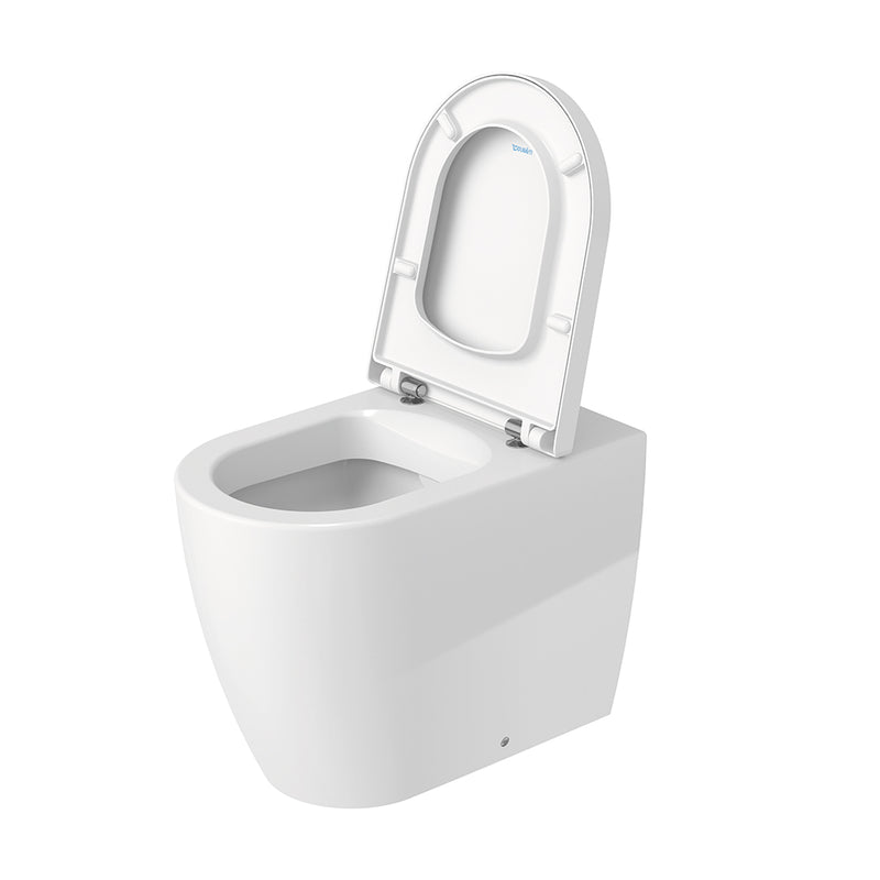 Me By Starck Round Complete Floor Toilet - Floor Mount - 15" Vitreous China/White