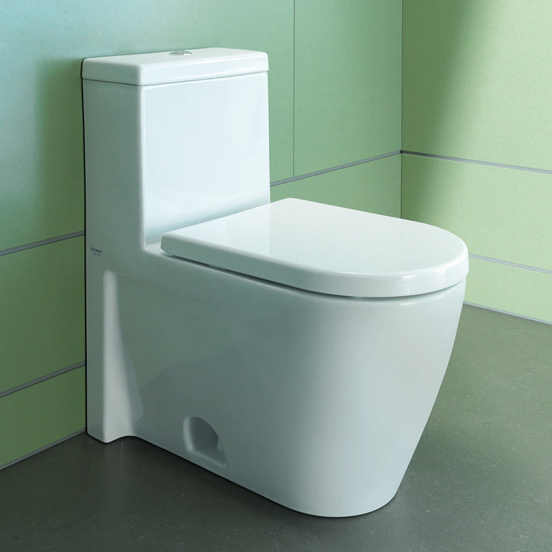 Starck 2 Complete One Piece Toilet - Floor Mount - 15" Porcelain/White