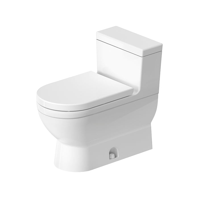 Starck 3 Complete Single Flush Left Lever One Piece Toilet - Floor Mount - 16" Porcelain/White