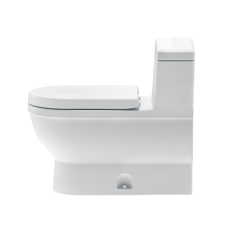 Starck 3 Complete Single Flush Left Lever One Piece Toilet - Floor Mount - 16" Porcelain/White