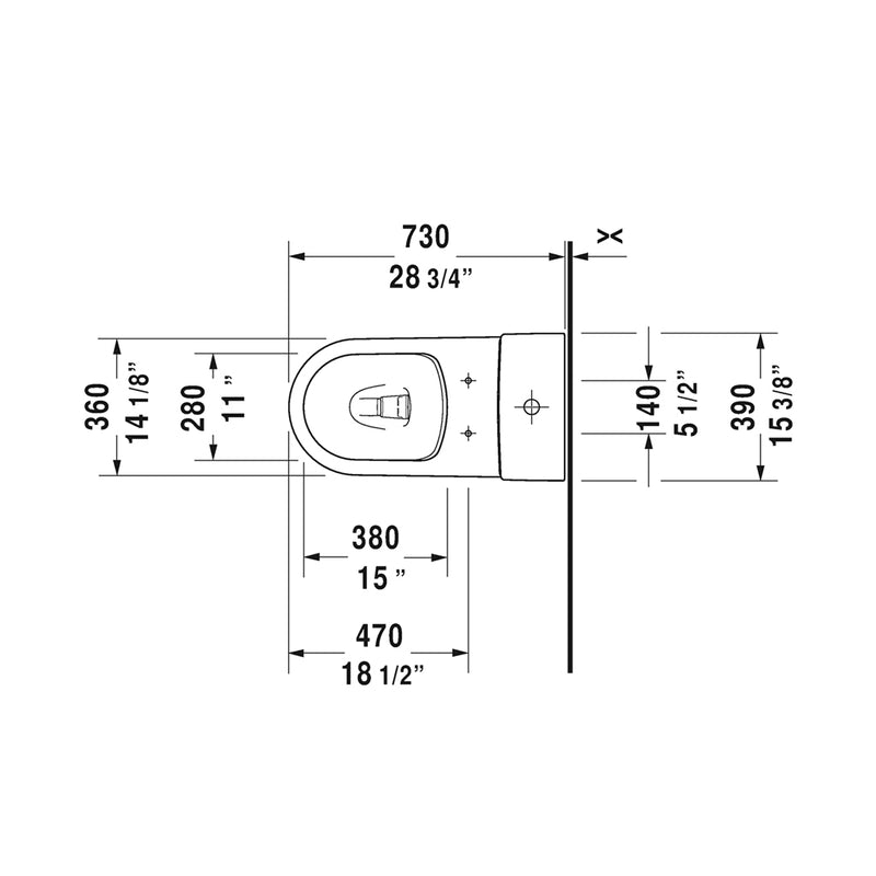 ME By Starck Elongated Complete Dual Flush One Piece Toilet - Floor Mount - 16" Porcelain/White