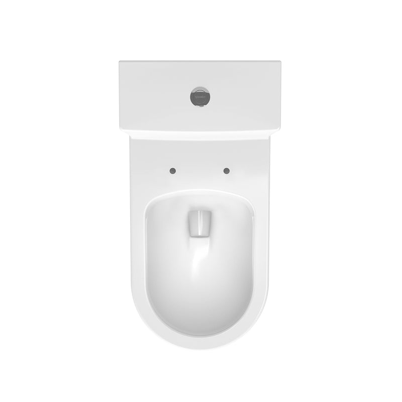 ME By Starck Elongated Complete Dual Flush One Piece Toilet - Floor Mount - 16" Porcelain/White