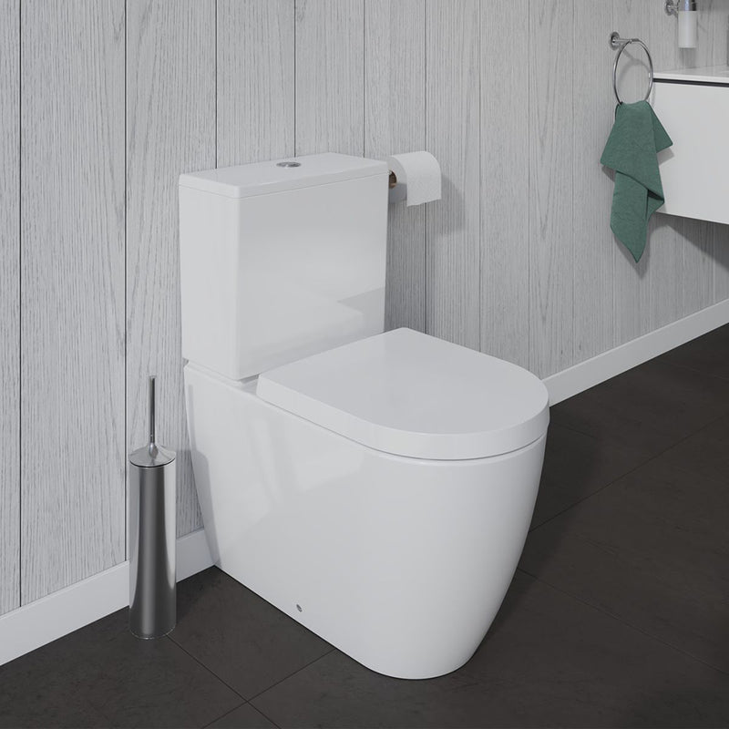 ME By Starck Elongated Complete Dual Flush One Piece Toilet - Floor Mount - 16" Porcelain/White