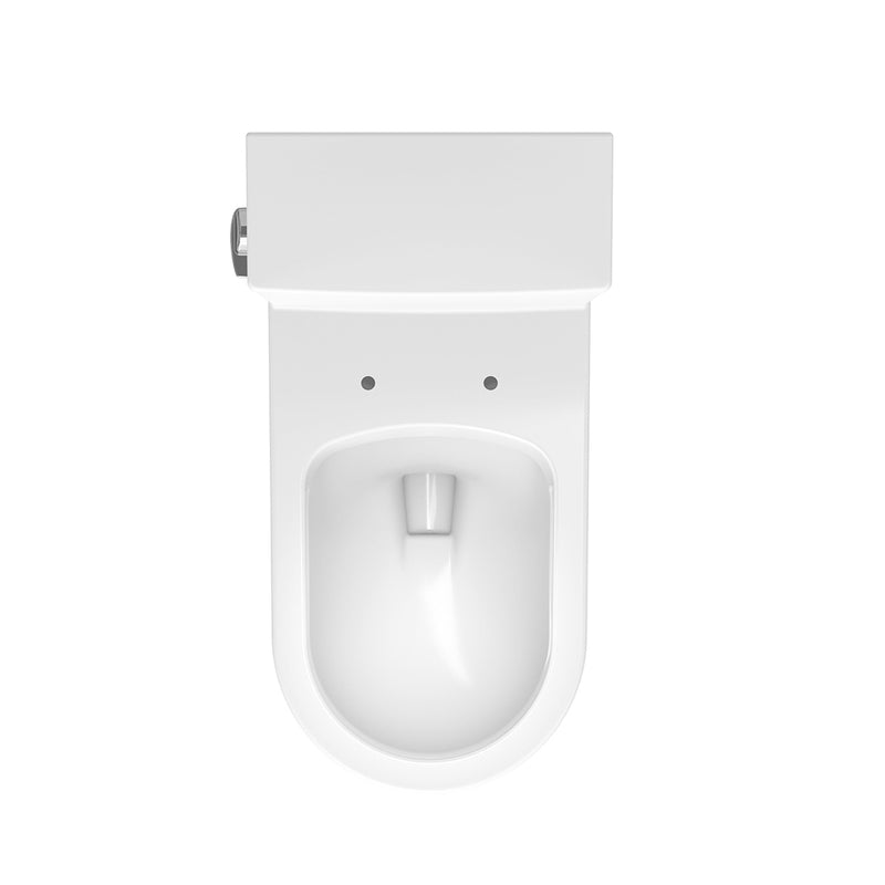 ME By Starck Elongated Complete Single Flush Left Lever One Piece Toilet - Floor Mount - 16" Porcelain/White