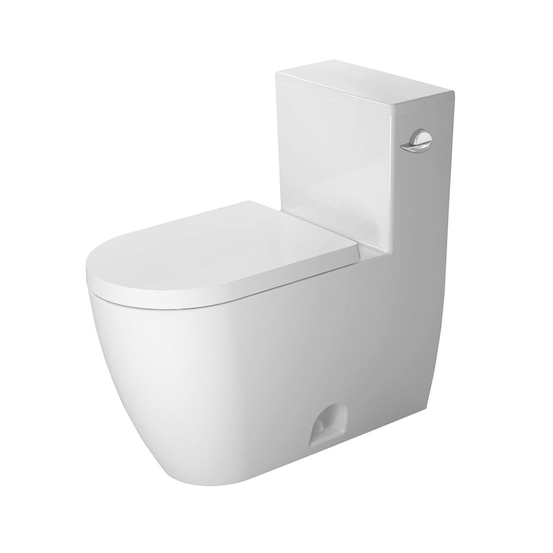 ME By Starck Elongated Complete Single Flush Right Lever One Piece Toilet - Floor Mount - 16" Porcelain/White