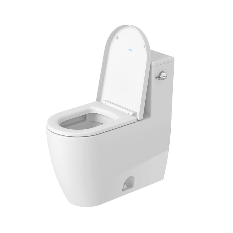 ME By Starck Elongated Complete Single Flush Right Lever One Piece Toilet - Floor Mount - 16" Porcelain/White
