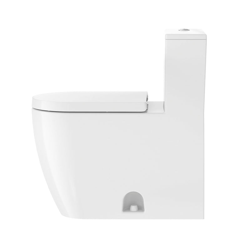 ME By Starck Elongated Complete Single Flush One Piece Toilet - Floor Mount - 16" Porcelain/White