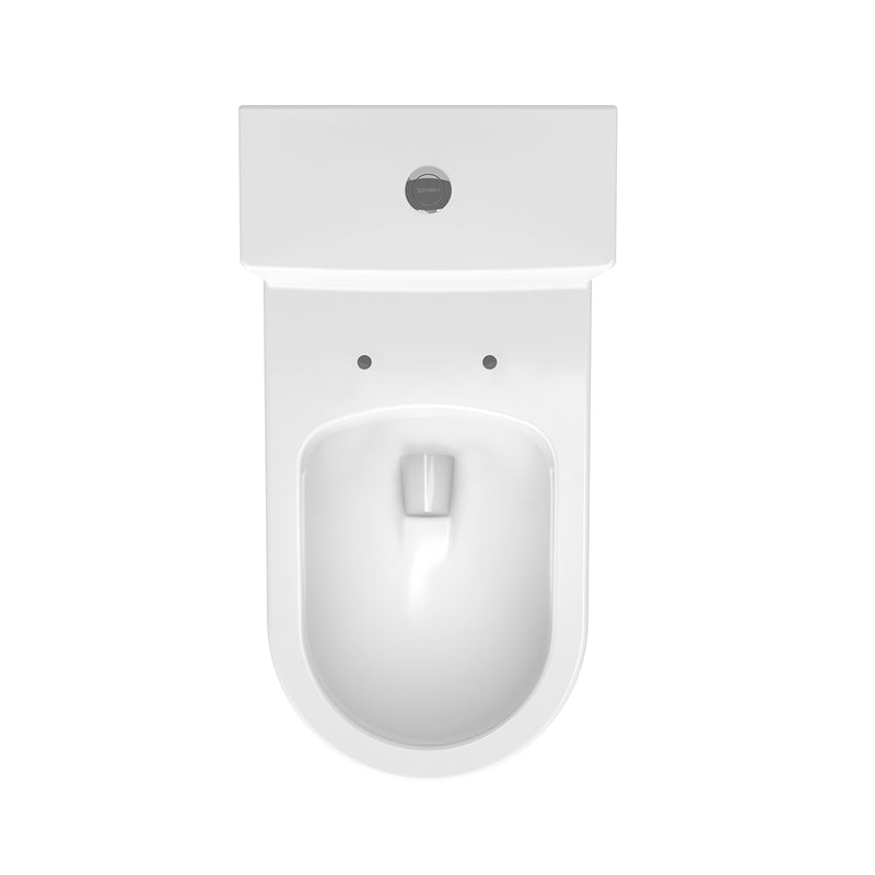 ME By Starck Elongated Complete Single Flush One Piece Toilet - Floor Mount - 16" Porcelain/White