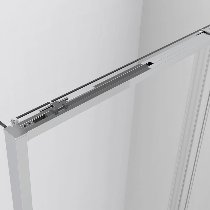 Twenty Sliding Shower Door - Wall Mount - 60W x 76H" Stainless Steel/Polished Chrome