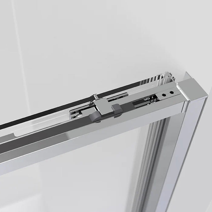 Twenty Sliding Shower Door - Wall Mount - 60W x 76H" Stainless Steel/Polished Chrome