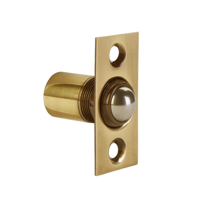 Square Ball Catch - Door Mount - 2" Brass/French Antique