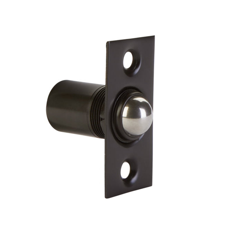 Square Ball Catch - Door Mount - 2" Brass/Oil Rubbed Bronze
