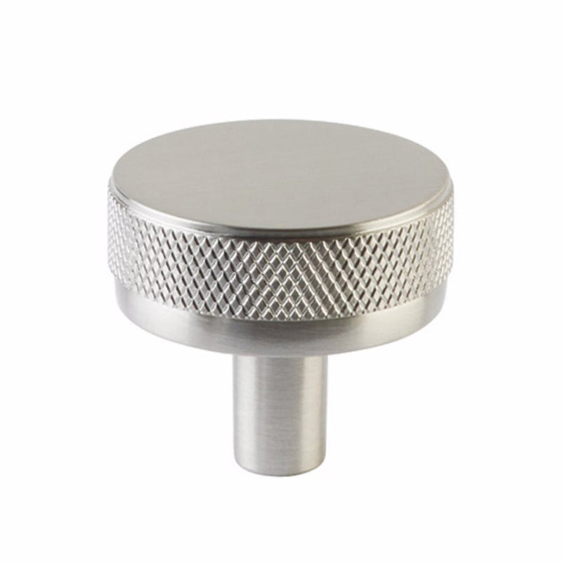 Select Conical Knurled Cabinet Knob - Cabinet Mount - 2" Brass/Satin Nickel