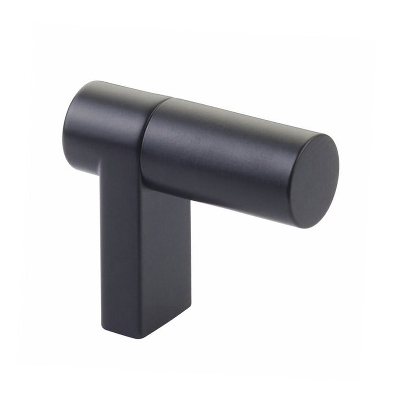 Select Stem Rectangular Smooth Cabinet Finger Pull - Cabinet Mount - 2" Brass/Flat Black