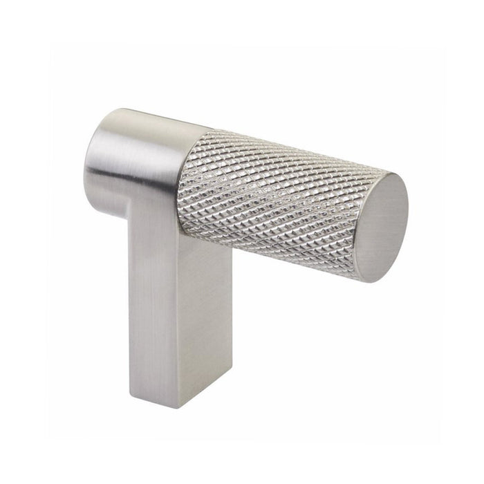 Select Stem Rectangular Knurled Cabinet Finger Pull - Cabinet Mount - 2" Brass/Satin Nickel