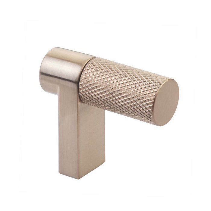 Select Stem Rectangular Knurled Cabinet Finger Pull - Cabinet Mount - 2" Brass/Satin Copper