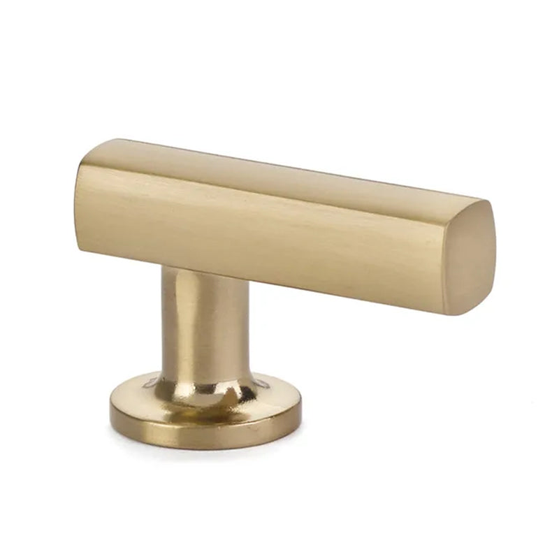 Urban Modern Cabinet Finger Pull - Cabinet Mount - 2" Brass/Satin Brass