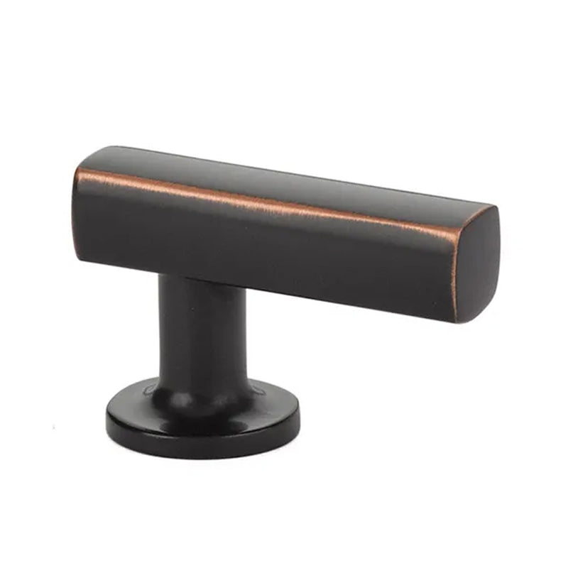Urban Modern Cabinet Finger Pull - Cabinet Mount - 2" Brass/Oil Rubbed Bronze