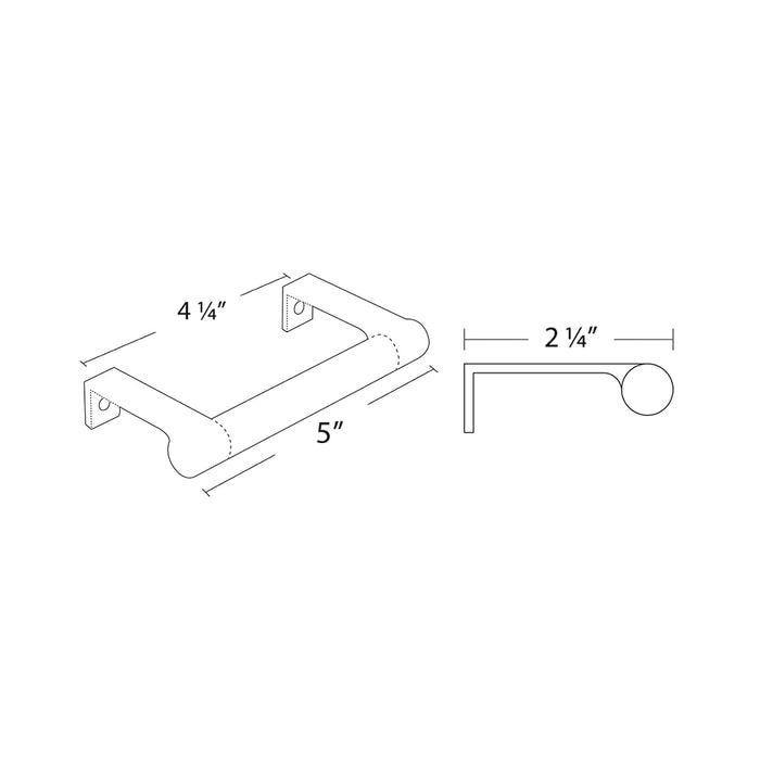 Select Stem Round Smooth Edge Cabinet Pull Handle - Cabinet Mount - 5" Brass/Oil Rubbed Bronze/Satin Copper