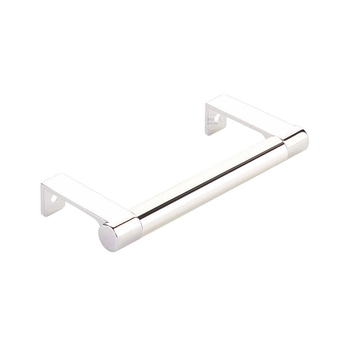 Select Stem Round Smooth Edge Cabinet Pull Handle - Cabinet Mount - 5" Brass/Polished Nickel