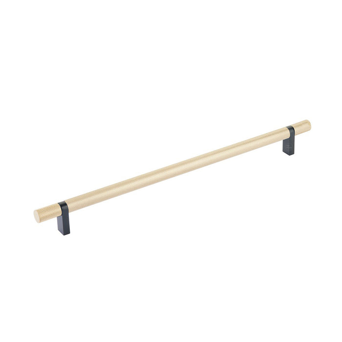 Select Stem Rectangular Bar Knurled Cabinet Pull Handle - Cabinet Mount - 12" Brass/Satin Brass/Flat Black