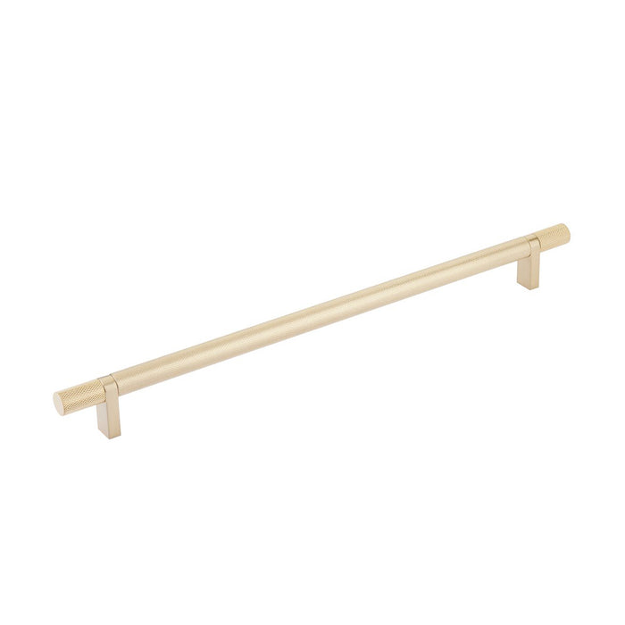 Select Stem Rectangular Bar Knurled Cabinet Pull Handle - Cabinet Mount - 12" Brass/Satin Brass