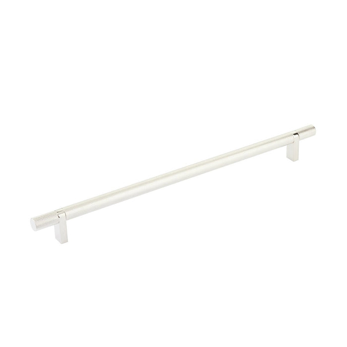 Select Stem Rectangular Bar Knurled Cabinet Pull Handle - Cabinet Mount - 12" Brass/Polished Nickel