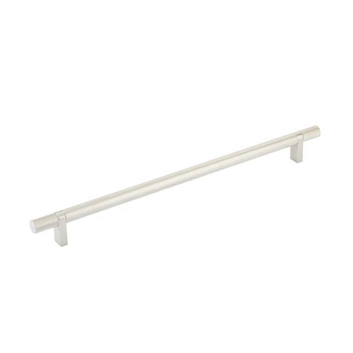 Select Stem Rectangular Bar Knurled Cabinet Pull Handle - Cabinet Mount - 12" Brass/Satin Nickel