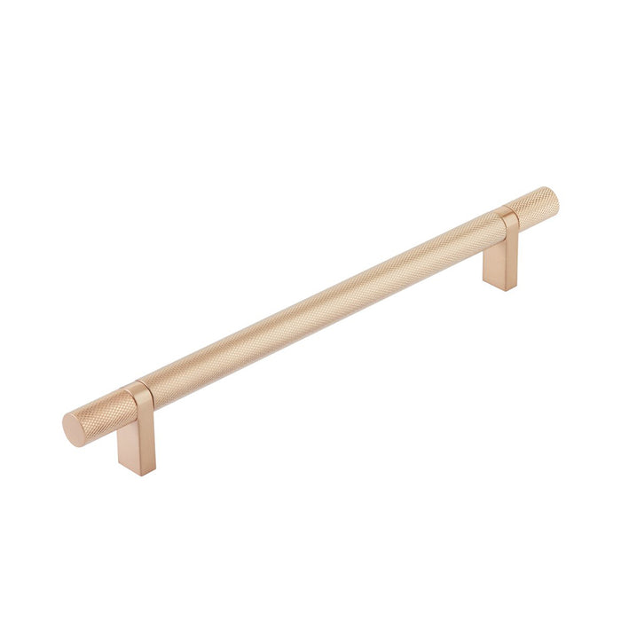 Select Stem Rectangular Bar Knurled Cabinet Pull Handle - Cabinet Mount - 8" Brass/Satin Copper