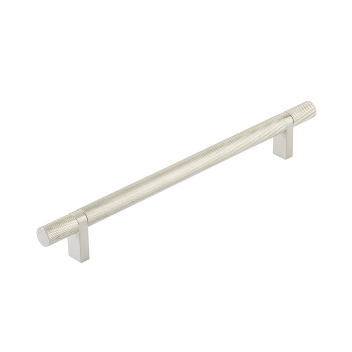 Select Stem Rectangular Bar Knurled Cabinet Pull Handle - Cabinet Mount - 8" Brass/Satin Nickel