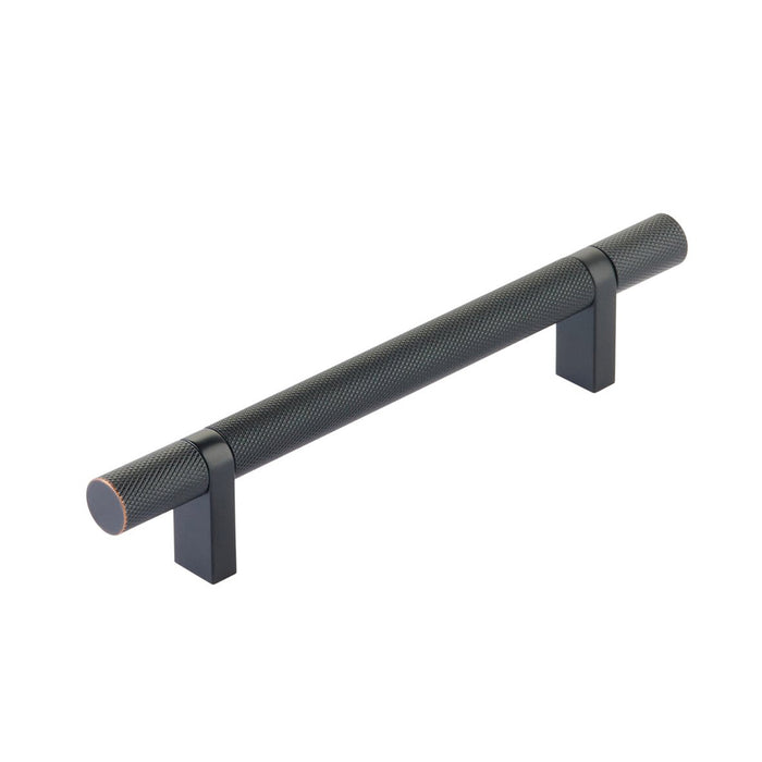 Select Stem Rectangular Bar Knurled Cabinet Pull Handle - Cabinet Mount - 5" Brass/Oil Rubbed Bronze